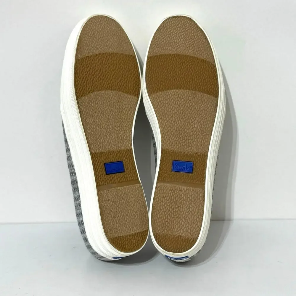 Keds Women's Triple Decker Subtle Chambray Stripe Sneaker Size 9.5